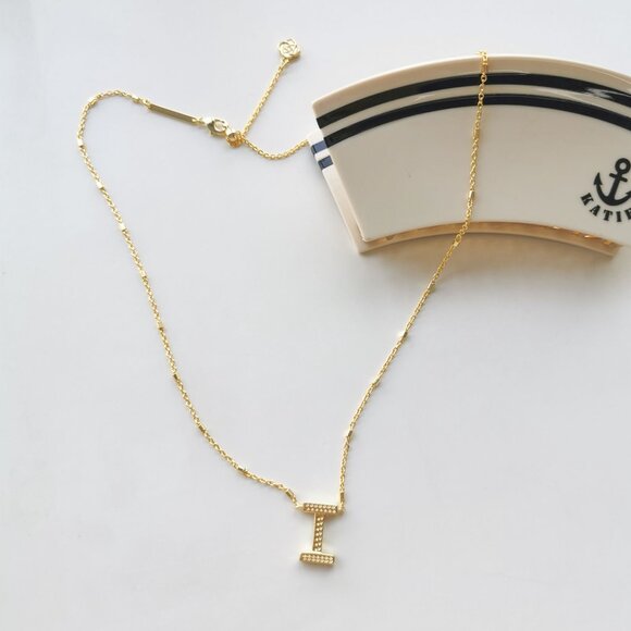 Kendra Scott Letter Gold I Pendant Necklace - Picture 3 of 4
